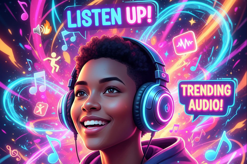 digital art emphasizing audio engagement