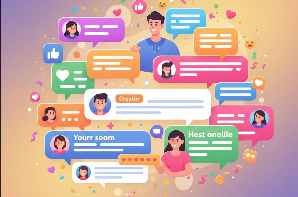 bubbles, likes, hearts