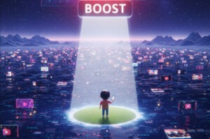 YouTube creator facing a huge ocean of videos