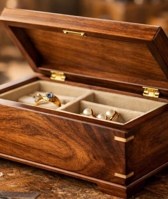 wooden jewelry box