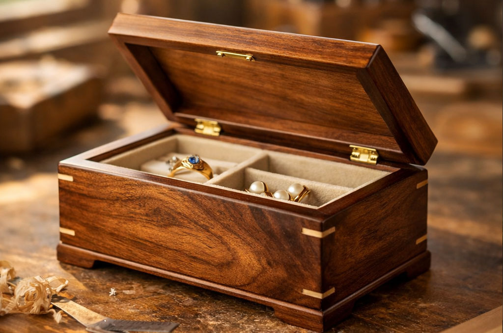 wooden jewelry box